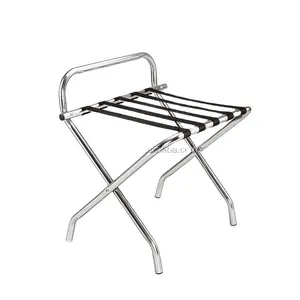 Camera d'albergo Pieghevole Bagagli Rack/Pieghevole In Acciaio Inox Valigia Stand