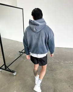 Unisex Acid Wash Vintage Hoodie 100% Cotton Mens Pullover Puff Printing Anti-Shrink and Anti-Wrinkle for Summer - Product Image 6