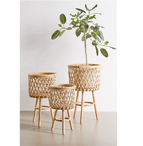Macetas tejidas de ratán para plantas, producto nuevo, hecho en Vietnam - Product Image 3