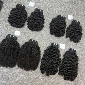 Cheveux birmans bouclés dans la trame de meilleure qualité, extensions de cheveux crus en gros, à partir de cheveux humains crus - Product Image 2