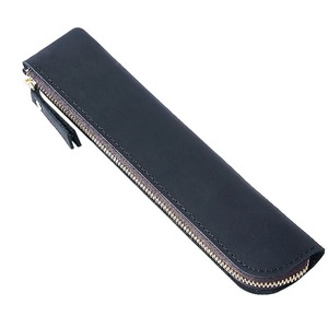 Étui à crayons scolaire en cuir véritable réutilisable et écologique personnalisé avec fermeture éclair, grande capacité, étui portable pour étudiants - Product Image 3