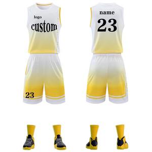 Vente en gros de vêtements de sport imprimés d'uniforme de basket-ball sur mesure de haute qualité avec nom d'équipe sportive - Product Image 4