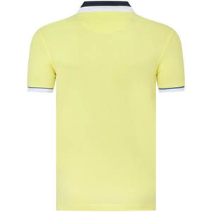 เสื้อโปโลผ้าฝ้าย100% สำหรับผู้ชายเสื้อโปโลแบบกำหนดเองระบายอากาศได้ดีกันการพันกันของ220ถักนิตติ้งสำหรับกอล์ฟ - Product Image 5