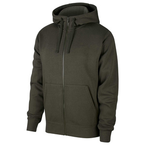 Solid Plain <b>Black</b> Zip up <b>Fleece</b> Hoodie Full Plain Zipper Hoodie High Quality Comfortable Customize Size logo and Color - Product Image 2