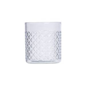 Hokori 6326 260ml Clear Diamond Pattern Plastic Cup Strong Transparent Drinking <b>Glass</b>, Safe, Durable Resin Cup for Everyday Use - Product Image 2