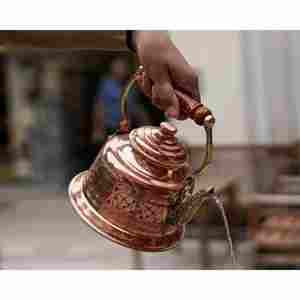 Bouilloire électrique la plus vendue fabricant et exportateur de l'Inde bouilloire théière en argile faite à la main avec bouilloire en cuivre de haute qualité - Product Image 4