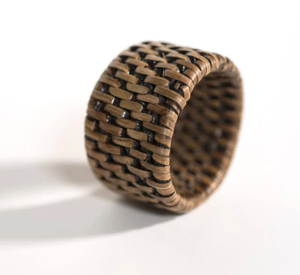 Anillo de servilleta de excelente calidad, venta al por mayor, aduanas, respetuoso con el medio ambiente, hecho a mano, anillo de servilleta de ratán de lujo redondo Natural - Product Image 6