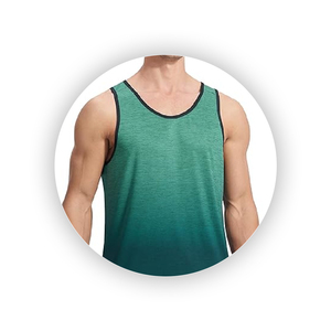Camiseta sin mangas de entrenamiento de verano para hombre, camiseta sin mangas ligera transpirable de talla grande, diseño sublimado sólido, precio al por mayor - Product Image 3