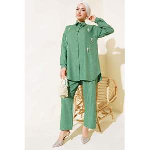 Ensemble de 2 pièces brodées coquillage vert - Product Image 4