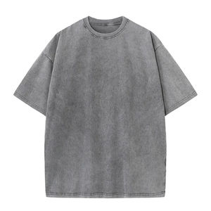 Streetwear d'été décontracté pour hommes, t-shirts à fermeture éclair à manches courtes de couleur unie avec col en O 100% coton respirant à séchage rapide - Product Image 1