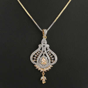 Kundan Jewellery <b>Locket</b> Set - Golden & <b>Silver</b> - Product Image 2