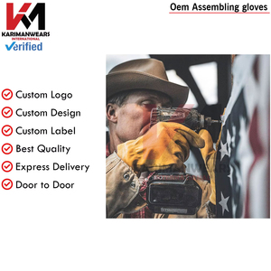 Guantes de cuero de seguridad personalizados OEM precio de fábrica al por mayor guantes de cuero de alta calidad OEM para trabajadores y jardineros - Product Image 3