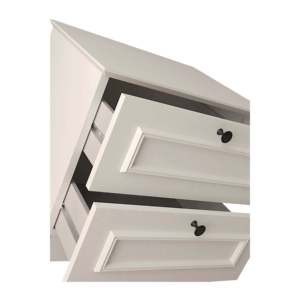 Mesa de Noche Moderna para Dormitorio, Mira, con 2 Cajones, Ajustable, Extensible, Ecológica, Duradera, Multifuncional y Contemporánea - Product Image 3