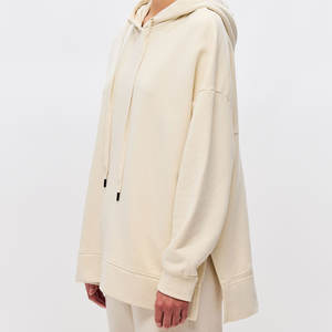 เสื้อฮู้ดโอเวอร์ไซส์แบบลำลองของผู้หญิงเสื้อฮู้ดผ้าฝ้าย100% สำหรับสตรีทแวร์ - Product Image 3