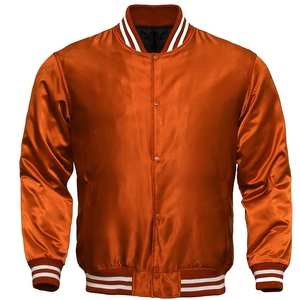 Custom Logo Satin Varsity <b>Jacket</b> <b>Men</b> Baseball Bomber <b>Jacket</b> <b>Lightweight</b> Streetwear Wholesale - Product Image 5