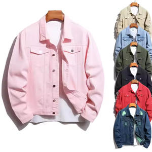 Veste en jean vintage de qualité supérieure pour hommes 100% coton style formel hiver toile à capuche logo avant - Product Image 6