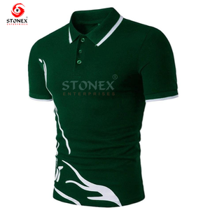 Vente en gros de demi-manches confortables pour hommes pour T-shirts polo décontracté motif solide grande taille léger Design unique - Product Image 3