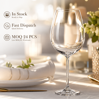 Verres à vin en verre transparent épais pour la location de mariage, prêts à être expédiés en gros, lavables au lave-vaisselle, avec logo personnalisé OEM ODM