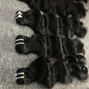 ผมดิบแบบหยักศกธรรมชาติแบบ100% สำหรับต่อผม B1สี100กรัมมัดทุกสีที่เหมาะสม - Product Image 5