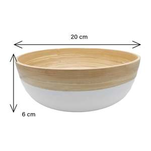 Bols de service en bambou filé écologique de la meilleure qualité pour les pâtes, les salades, les collations et les fruits fabriqués par l'artisanat vietnamien - Product Image 4