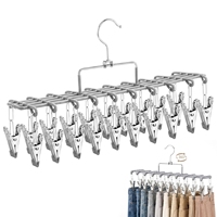 Organisateur de leggings pour penderie avec 40 pinces, cintre à vêtements, cintre à chaussettes et sous-vêtements, cintre de séchage