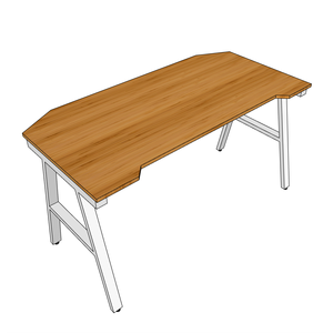 Escritorio para Juegos GBamboo GB38004-70x140cm en Forma de A con Patas Extensibles de Madera y Plástico con Superficie de MDF y Melamina - Product Image 3