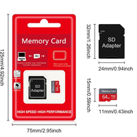 Venta al por Mayor de Adaptador de Tarjeta de Memoria CUSTOM CY031 de 16GB-128GB, Clase de Velocidad 10 U3/A1, Plástico Negro para Cámaras, DVR, Tablets y Teléfonos