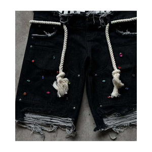 Short en détresse conçu pour le confort d'été Tissu léger en vrac disponible - Product Image 3
