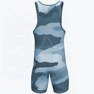 Customised High Quality Eco-Friendly Breathable Quick Dry Polyester Wrestling <b>Singlet</b> Latest Design 2025 Digital Printing New - Product Image 6