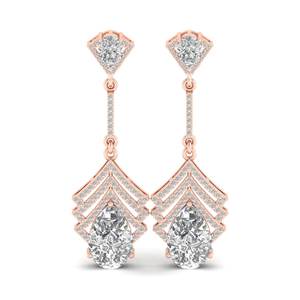 Prix de gros d'usine REYES, bijoux de mariage en argent sterling 925, design classique, diamants de laboratoire HPHT CVD 9,4 carats, boucles d'oreilles - Product Image 2