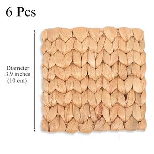 Handwoven Natural Jute Drink <b>Coasters</b> Eco Friendly Rustic Tableware <b>Set</b> - Product Image 6