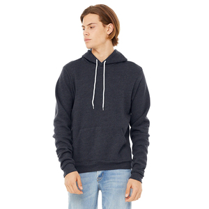 Sweat-shirt unisexe à capuche, bleu marine foncé, coupe classique, 100% coton, doublure en polaire respirante, pull décontracté avec poche avant - Product Image 6