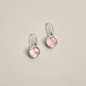 925 plata esterlina Natural cojín corte excelente cuarzo rosa piedra preciosa hecho a mano diseñador único pendiente colgante para mujer - Product Image 5