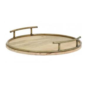 Plateau en bois et plateau de petit déjeuner pour la maison et l'hôtel Table articles décoratifs maison vaisselle plateau de service en bois avec poignée fait à la main - Product Image 2