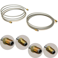Kit de conduites de frein hydraulique sur mesure de haute qualité pour remorques Redneck et bateaux à essieu tandem, avec raccords de tuyau 3/16 po et 3/8-24 po