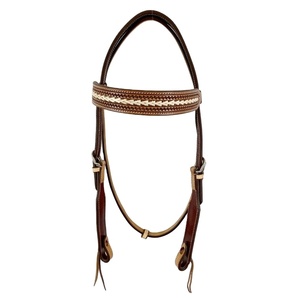 Finest Quality100 % cuero genuino Western Tooled Headstall Top proveedor indio Fabricante Mayorista Saman Exports - Product Image 2