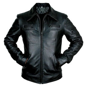2024 superventas chaqueta de moda para hombre logotipo personalizado de alta calidad 100% chaqueta de cuero para hombres - Product Image 1