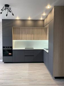 Sanyang Modern Particle Board Frameless RTA Wood Designer Solid Wood <b>Melamine</b> Kitchen Cabinets Complete <b>Sets</b> - Product Image 3