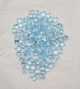 Topacio Azul Cielo Natural de Calidad AAA, Corte Cuadrado Facetado de 3x3 mm, Gema Suelta para la Fabricación de Joyas, Suministro de Gemas Naturales al por Mayor - Product Image 4