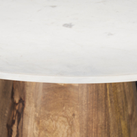 Table à manger de haute qualité en marbre et bois de manguier massif, plateau en marbre blanc, design moderne, pour la maison, la cuisine, le restaurant