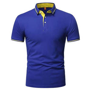 เสื้อโปโลผ้าฝ้าย100% สำหรับผู้ชายขนาดใหญ่พิเศษเสื้อโปโลพิมพ์โลโก้เสื้อแขนสั้นผ้าเจอร์ซี่200แกรม - Product Image 1