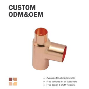 Conexión de cobre rojo que reduce la T redonda de soldadura forjada 7/8 "* 5/8" * 7/8 "-- 4 1/8" * 3 1/8 "* 4 1/8" - Product Image 2