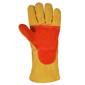 Lightweight Leather welding <b>gloves</b> double palm for Long Haul <b>Drivers</b> Comfortable with Ventilation <b>Gloves</b> for Outdoor Projects - Product Image 4