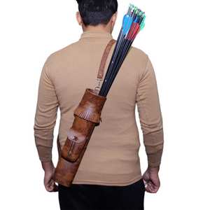 กระบอกใส่ลูกธนูหนังแท้พรีเมียมคลาสสิก ขนาดกะทัดรัด ทำมือ ดีไซน์วินเทจ รุ่นดีลักซ์  รับสั่งทำสีและโลโก้ตามต้องการ - Product Image 6