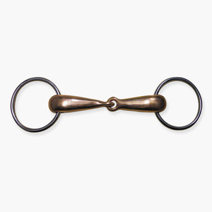 Meilleure vente 2025 équipement de cheval 17mm en cuir anneau lâche mors simple articulé sans pincement pour chevaux Durable polyvalent - Product Image 4