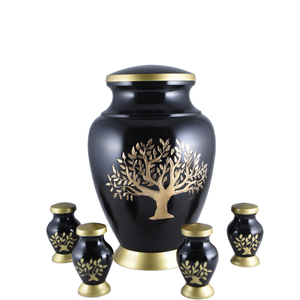 100% urna funeraria moderna hecha a mano para adultos, urna de cremación de aluminio y Metal de madera de latón macizo para cenizas humanas, duradera y elegante - Product Image 6