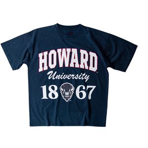 Howard University 1867, camiseta negra informal ajustada para hombre y mujer, ropa transpirable de longitud corta HBCU Heritage para el logotipo de verano - Product Image 1