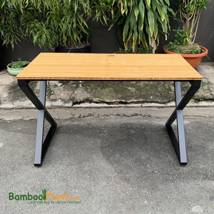 XBamboo BFXB002-120x60cm <b>Computer</b> <b>Desk</b> Iron <b>Stand</b> Easy Assembly - Product Image 6