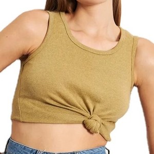 Camiseta sin Mangas de Punto con Cuello Redondo para Mujer, Color Sólido, Informal, 100% Algodón, Ropa para Hombre, Producción Harry Johnson - Product Image 6
