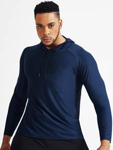 Camisa deportiva ligera de manga larga con capucha para hombre, ropa transpirable de diseño de secado rápido holgada y cómoda - Product Image 3